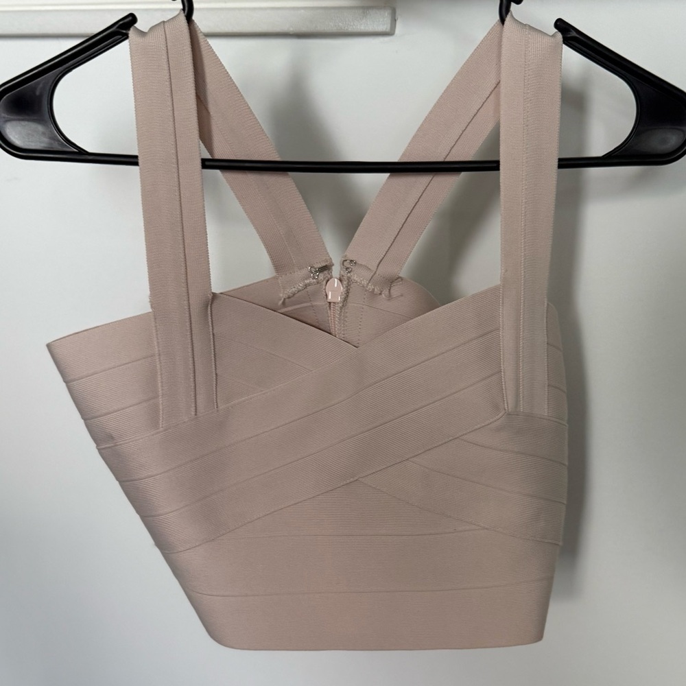 Bandage Light Pink Crop Top